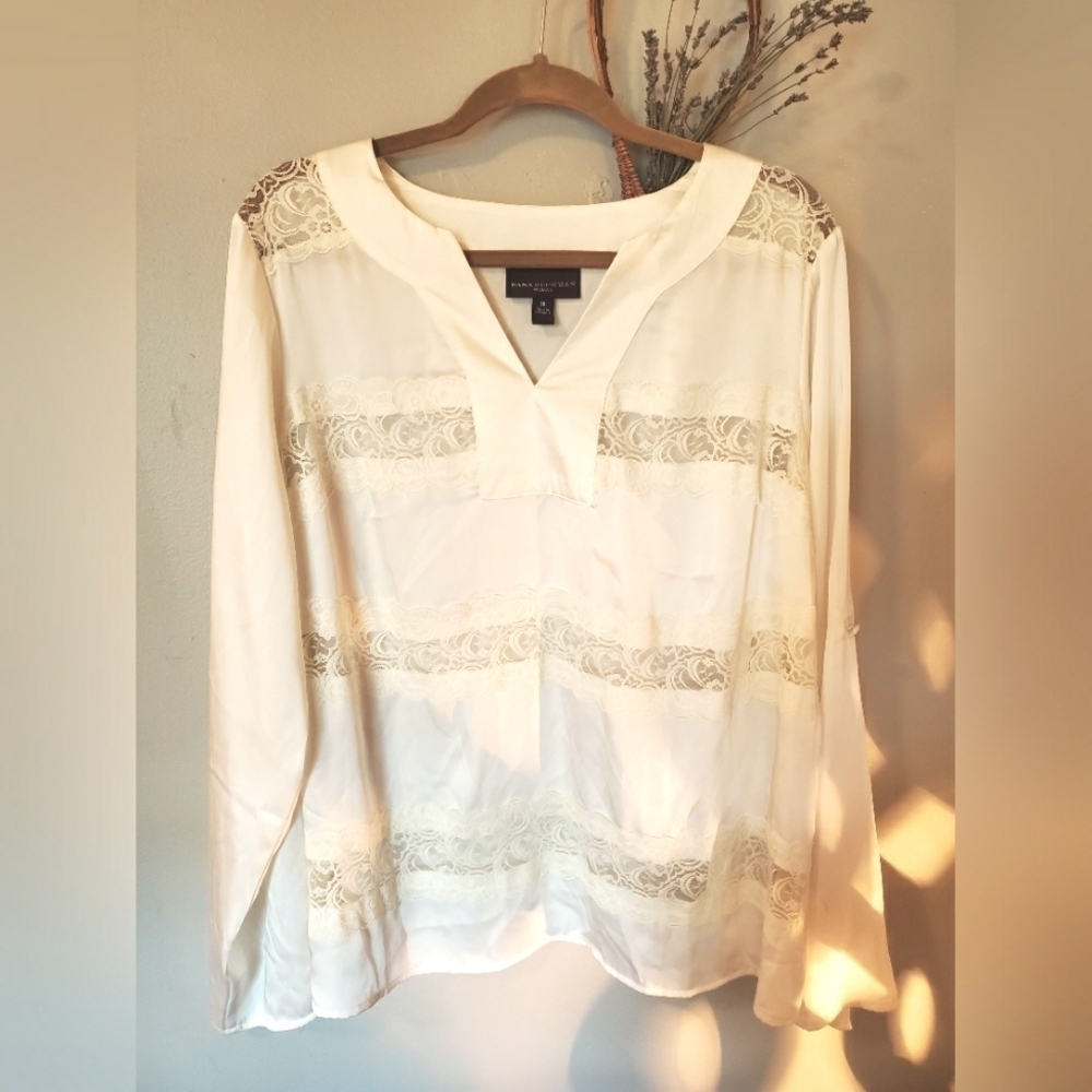 Dana B Ivory Lace Shirt